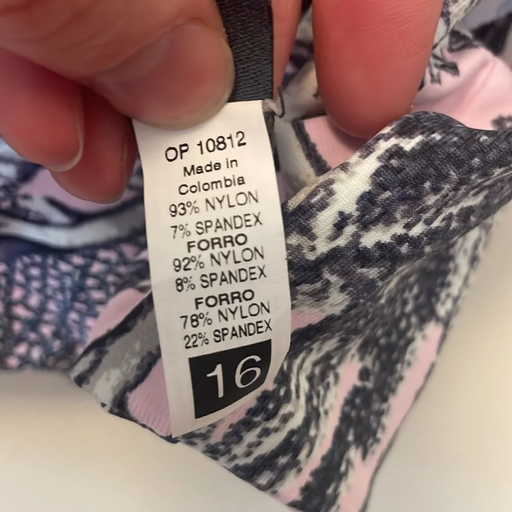 Maaji girls bikini top swimsuit kids size 16 ruffle multi color Hello Linda